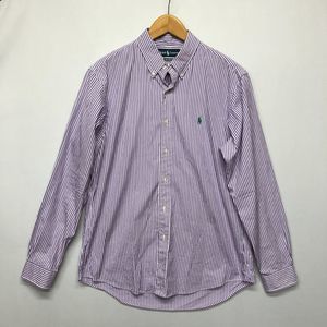 Vintage Ralph Lauren Men Long Sleeve Button Shirt Size Large Custom Fit B231 -20